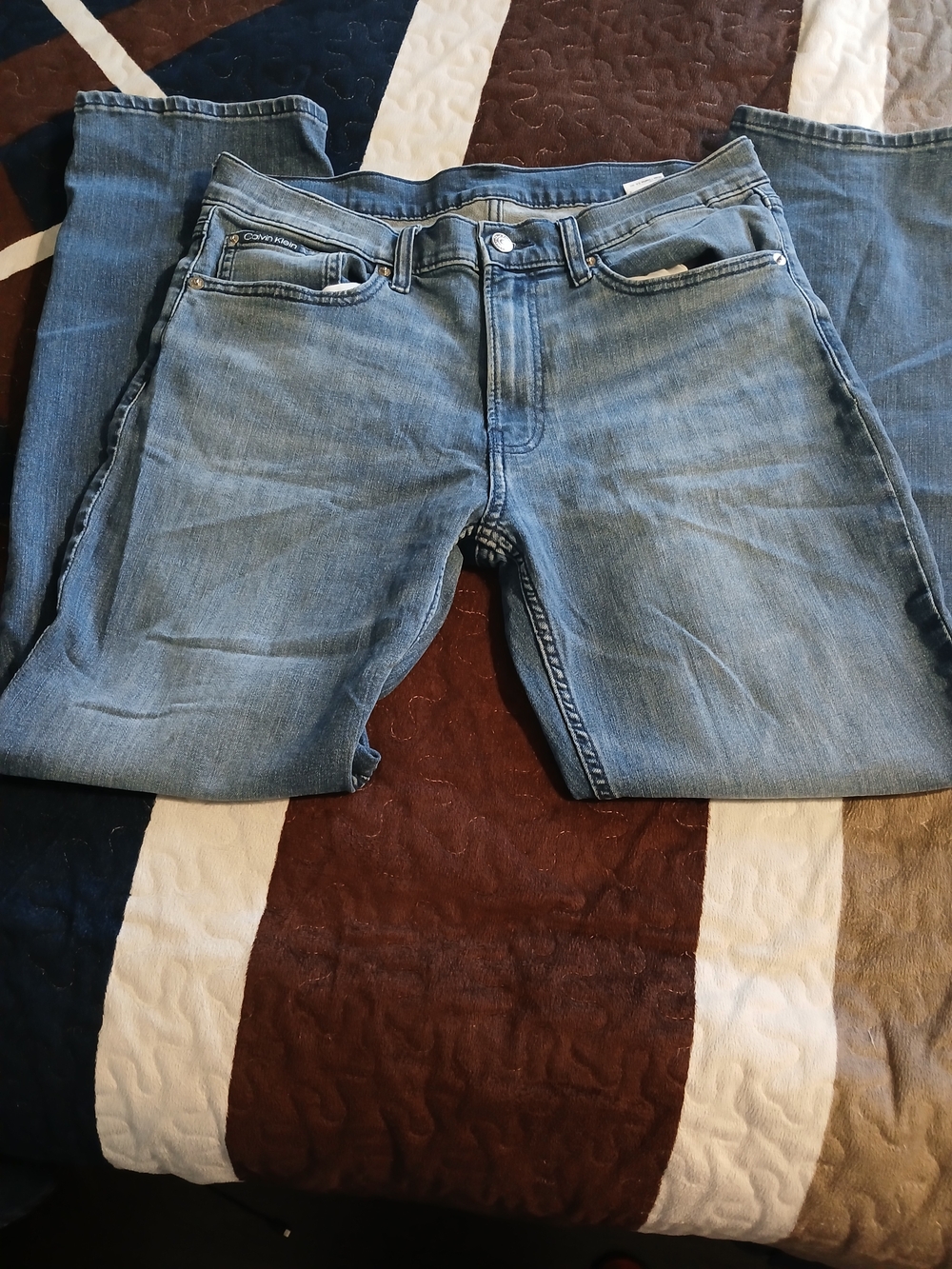 Calvin Klein Men’s Light Blue Denim Jeans - Picture 3 of 6